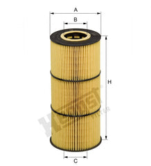 DETROIT DD15 OIL FILTER 472 180 05 09, A 472 180 05 09  ORIGINAL  OIL FILTER HENGST E510H06 D254 6 pack