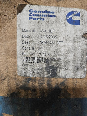3073707 CUMMINS GENUINE  CELECT ISM11 M11 QSM11  CRANCKSHAFT