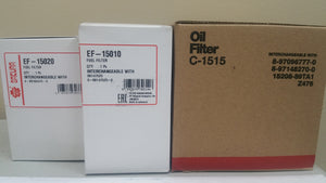NQR NRP NRR 2011-2015 OIL FILTER AND 2 FUEL FILTER KIT
