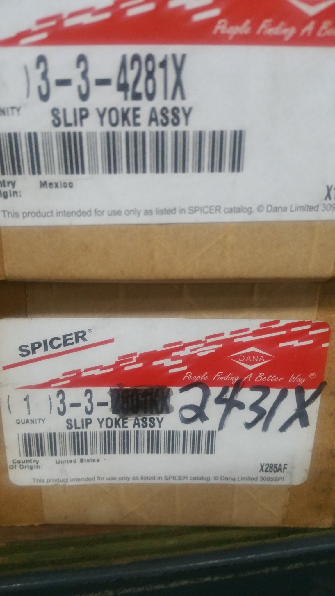 3-3-2431x transmission slip yoke assembly