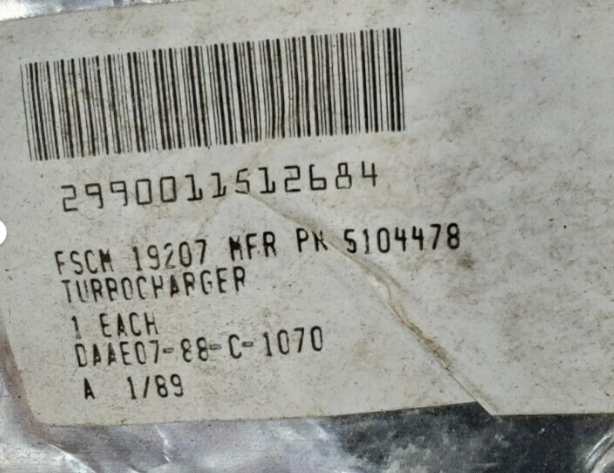 5104478 NEW DETROIT DIESEL 8V92 TURBO (T18A90 1.32)