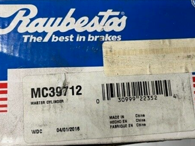 MC39712, RAYBESTOS MASTER CYLINDER
