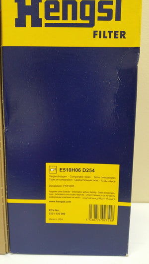 DETROIT DD15 OIL FILTER 472 180 05 09, P55105. P7505 ORIGINAL  OIL FILTER HENGST E510H06 D254