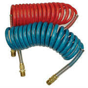 15 ft Blue and Red Air Coiled Hose double --Tectran replacement