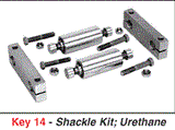 RB-166 Camelback Urethane shackle kit